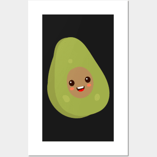 Cute Chibi Kawaii Avocado Posters and Art